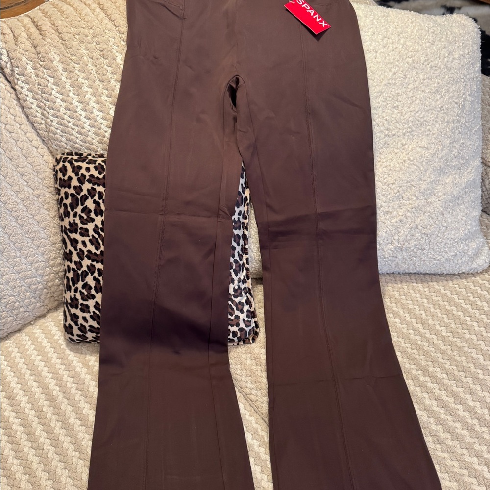 Spanx Dressy Micro Flare Legging Truffle Brown